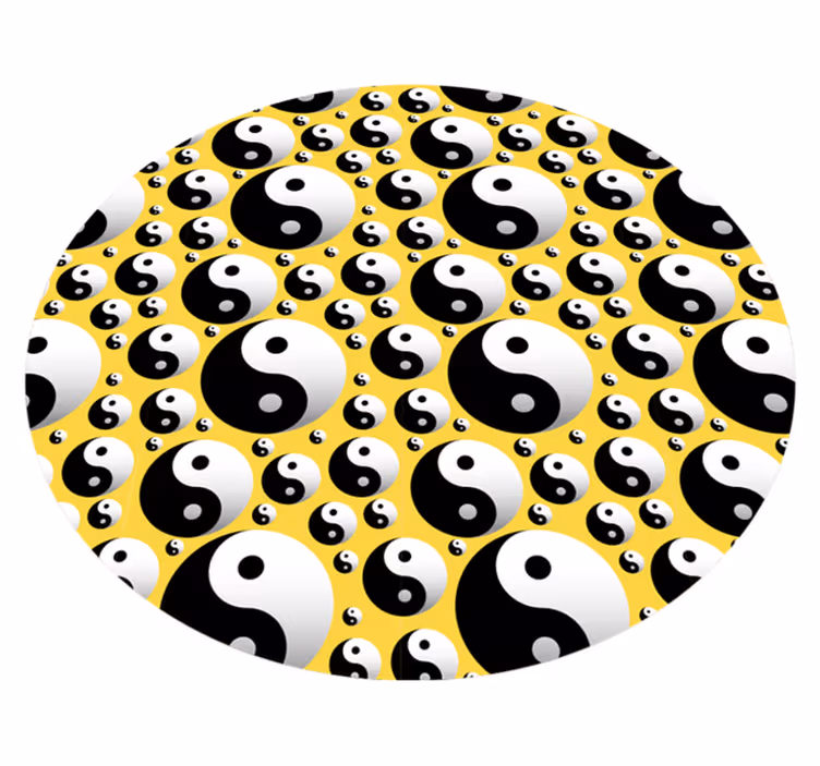 Dywan winylowy z grą harmonia yin yang - TenStickers