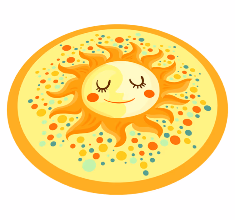 Dywan winylowy Żółte radosne słońce - TenStickers
