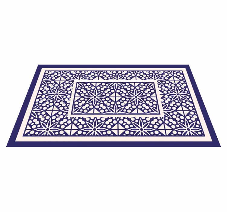 Dywan winylowy imitacja płytek dekoracyjny wzór geometryczny - TenStickers