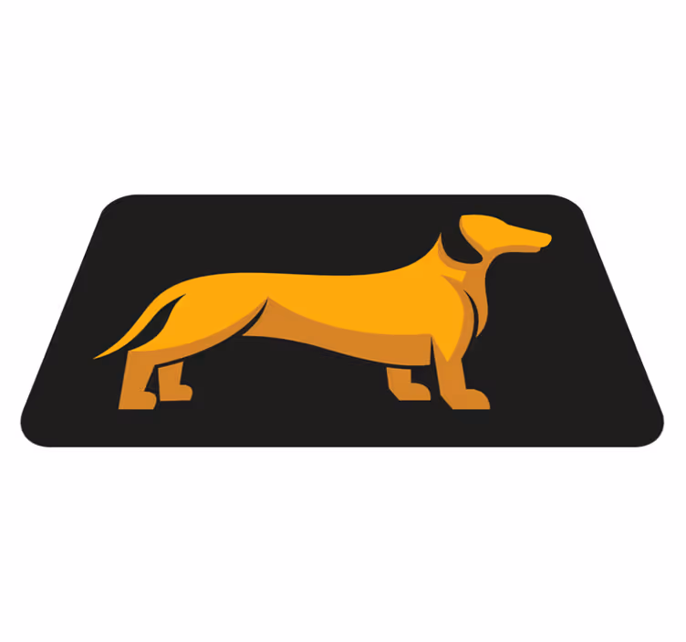 Dywan winylowy zwierzęta psia sylwetka - TenStickers