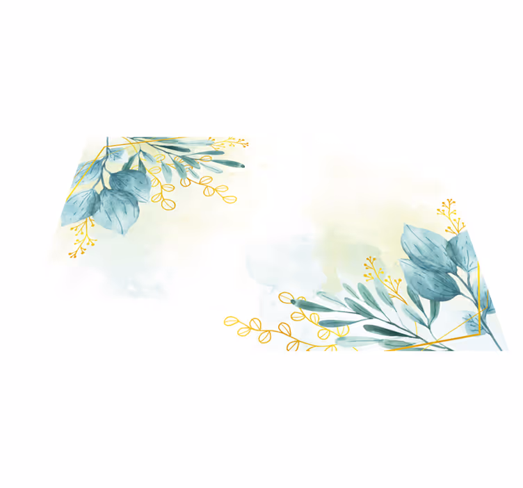 Dywan winylowy w kwiaty i rośliny elegancja botaniczna - TenStickers
