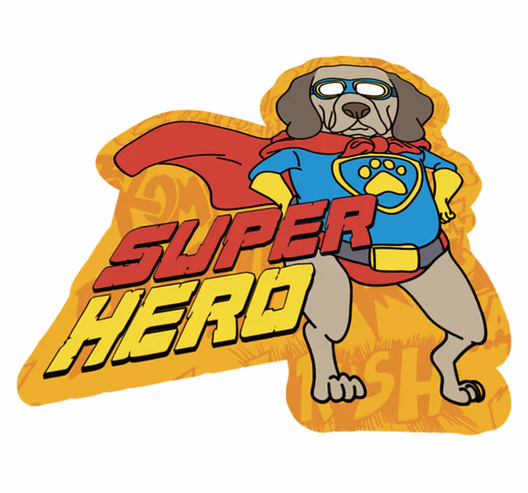 Dziecięcy dywan winylowy pies superbohatera - TenStickers