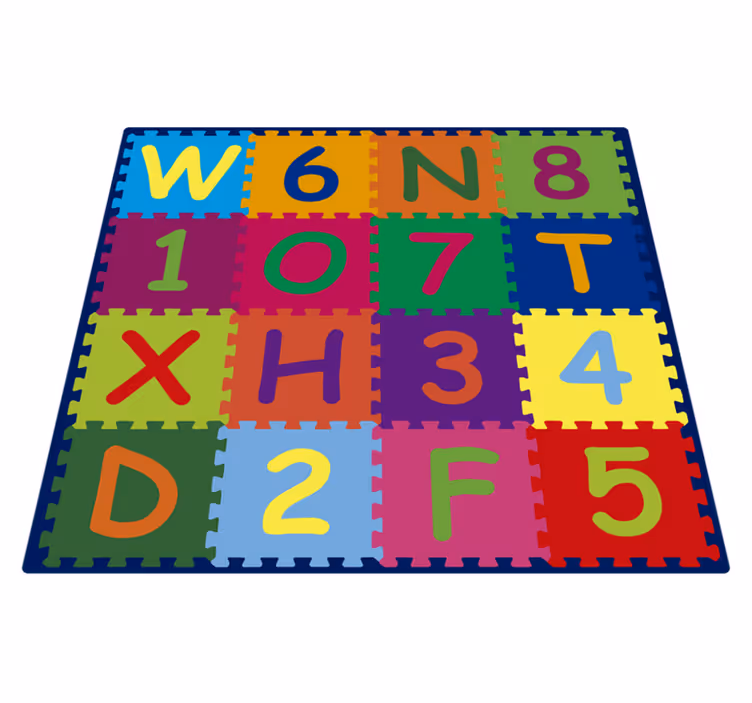 Dywan winylowy alfabet zagadka z alfabetem - TenStickers