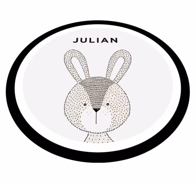 Dywan winylowy dziecięcy personalizowany króliczek - TenStickers