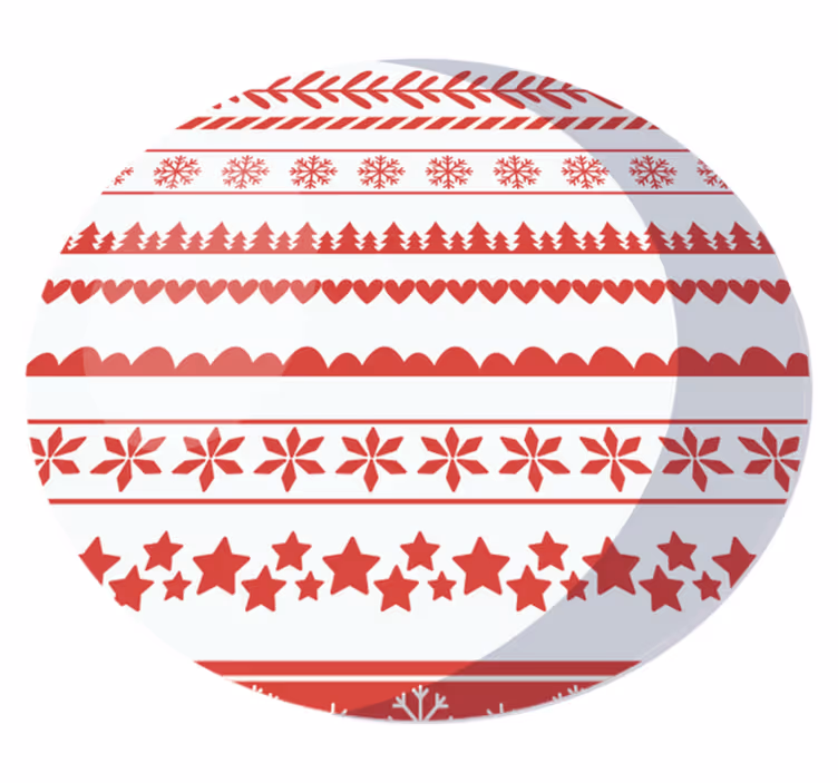 Dywan winylowy w czerwono-biały wzór świąteczny - TenStickers