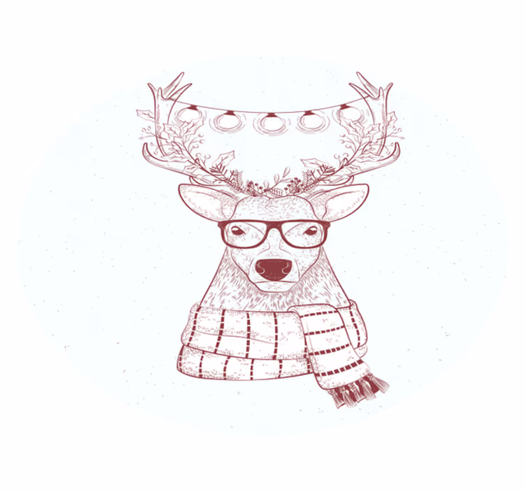 Dywan winylowy boże narodzenie ilustracja renifera - TenStickers