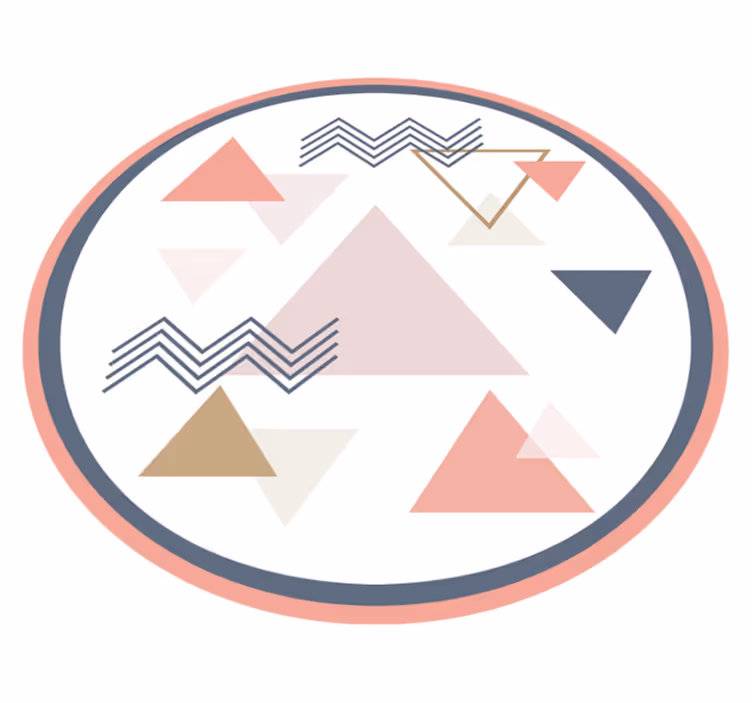 Dywany geometryczne różowe trójkąty - TenStickers