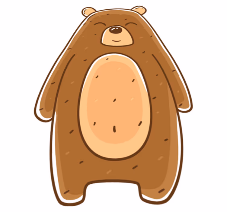 Dywan winylowy z przyjaznym niedźwiedziem - TenStickers