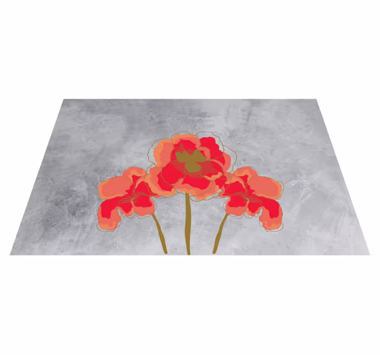 Dywan winylowy Czerwone maki - TenStickers