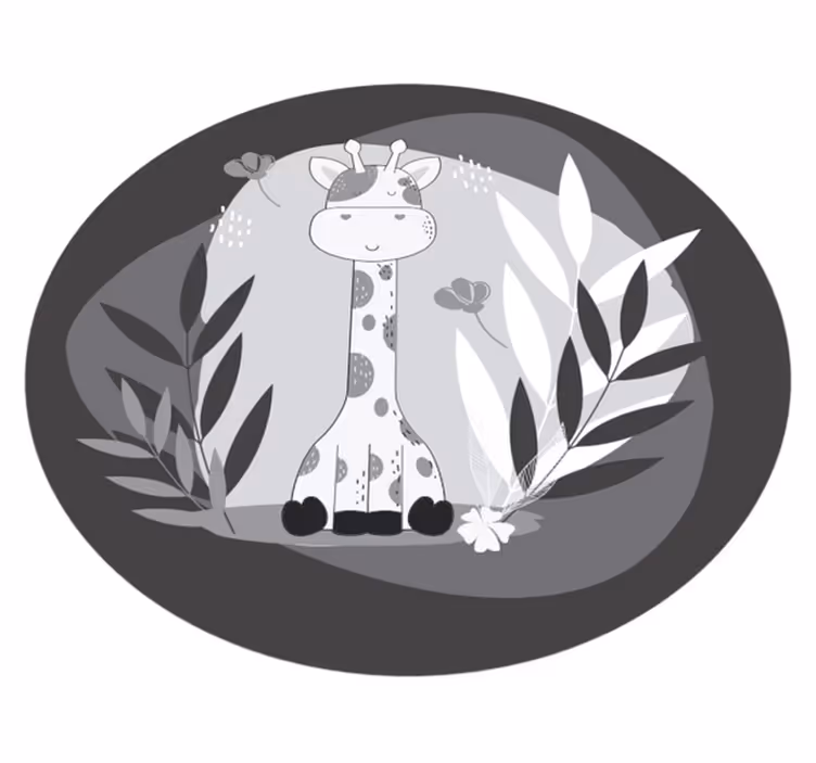 Dywan winylowy Szara żyrafa - TenStickers