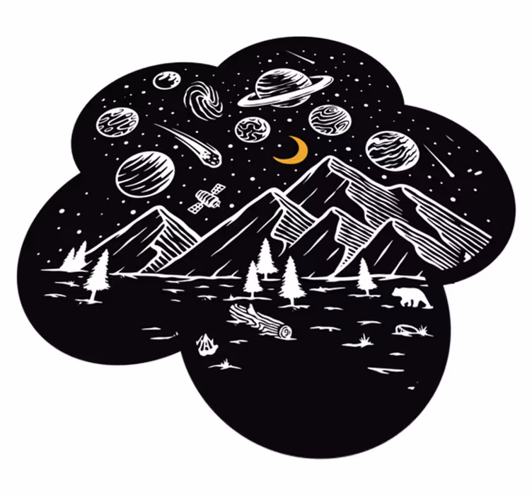 Dywan winylowy dla nastolatków galaxy universe - TenStickers