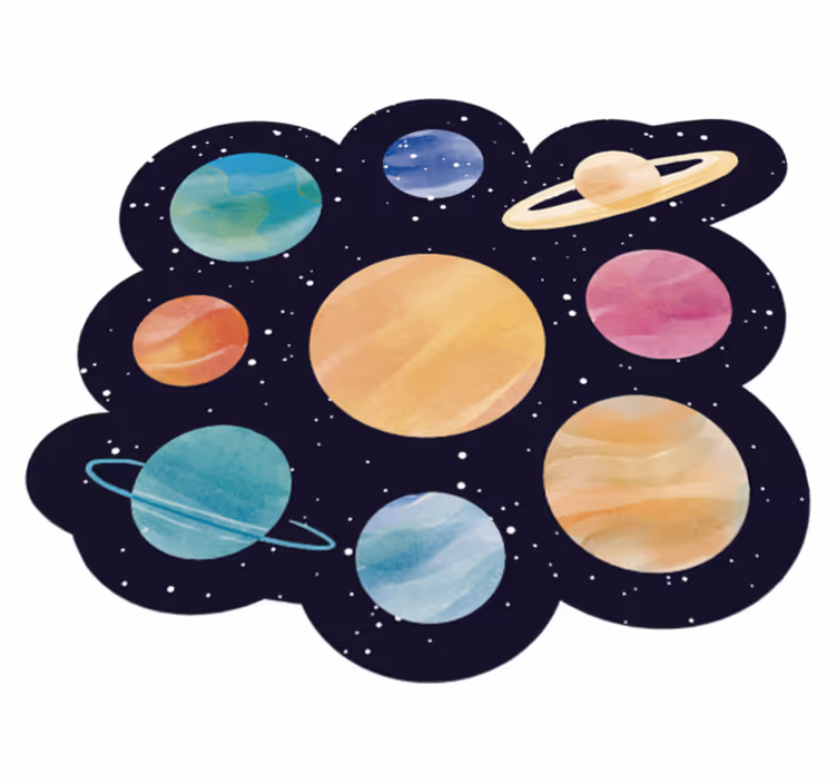 Dywan winylowy dla dzieci różne planety - TenStickers