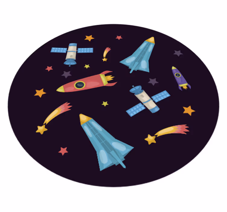 Dywan winylowy dla dzieci Rakiety kosmiczne - TenStickers