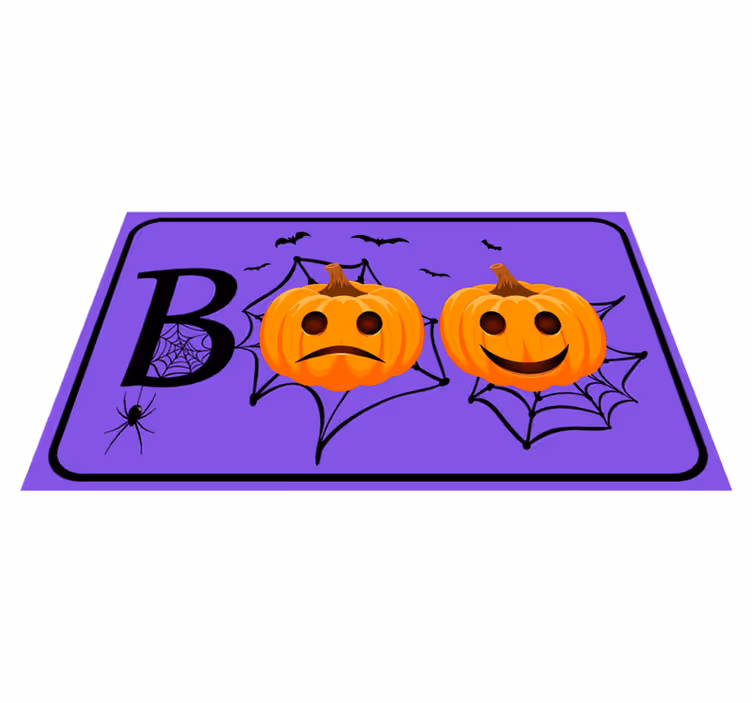Dywan winylowy na halloween buu pajęczyna dyniowa - TenStickers