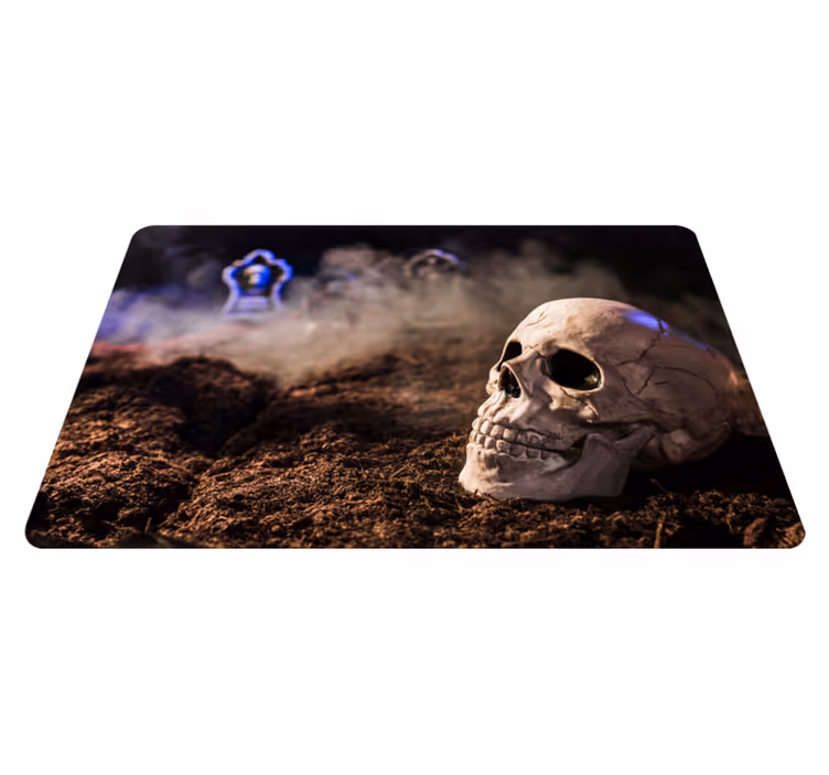 Dywan winylowy na halloween straszna czaszka - TenStickers