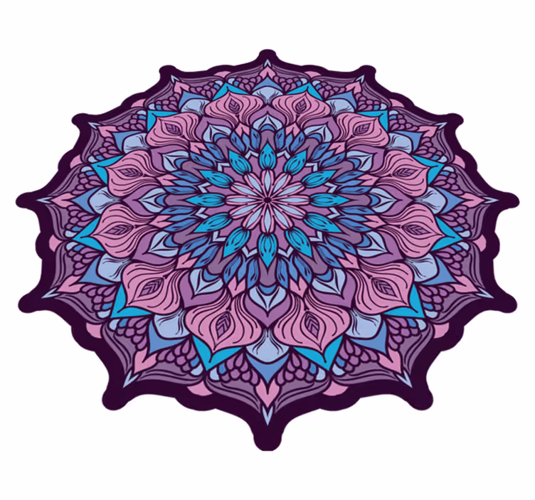 Dywan winylowy z mandalą w stylu boho - TenStickers