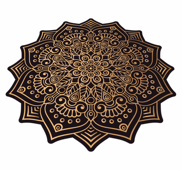 Dywan winylowy Złota mandala - TenStickers