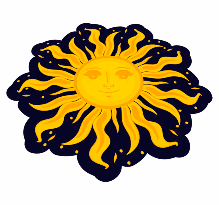 Dywan winylowy Słońce boho - TenStickers