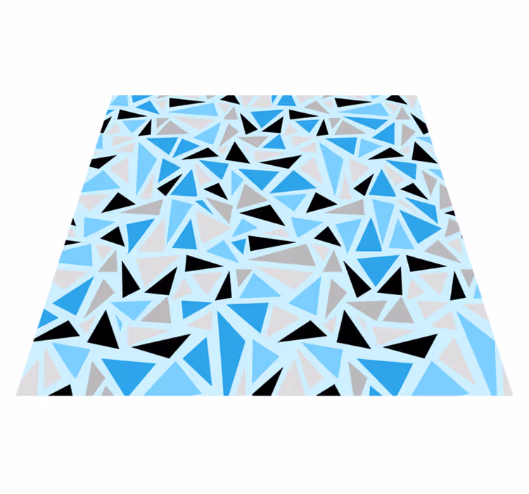 Dywan winylowy wzór geometryczny abstrakcyjny trójkątny wzór - TenStickers