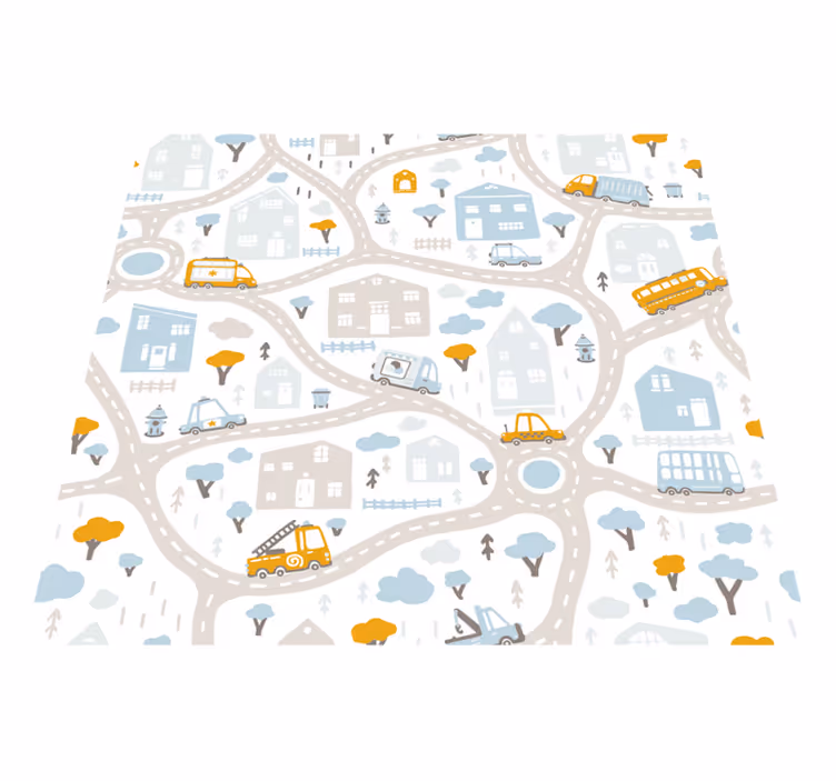 Dywan winylowy ulice gra w ruch miejski - TenStickers