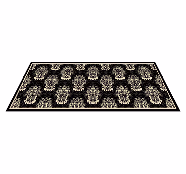Dywan winylowy Abstrakcyjny wzór czarny - TenStickers