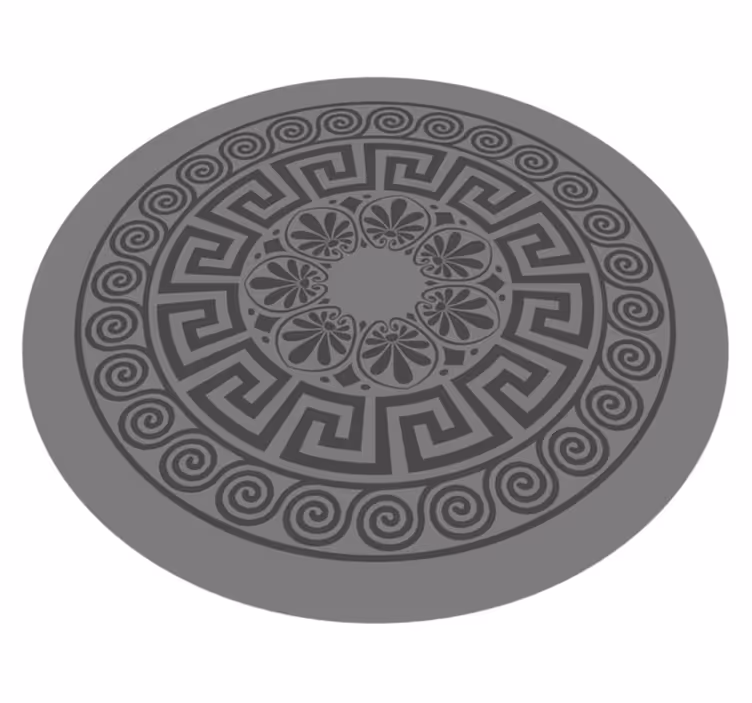 Dywan winylowy Szary grecki wzór - TenStickers