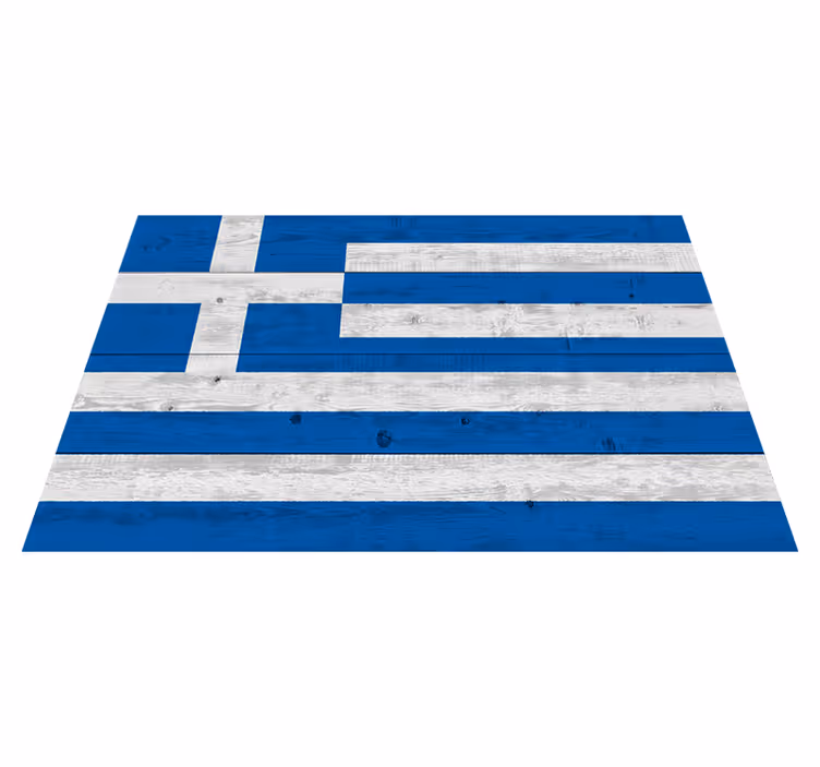 Dywan winylowy drewniany grecki flaga - TenStickers