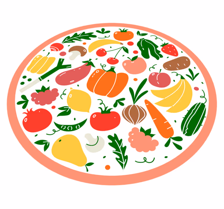 Dywan winylowy w kwiaty i rośliny motyw kolorowych owoców - TenStickers