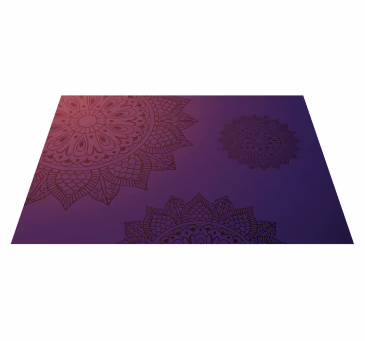 Dywan winylowy z mandalą dywanik ze wzorem mandali - TenStickers