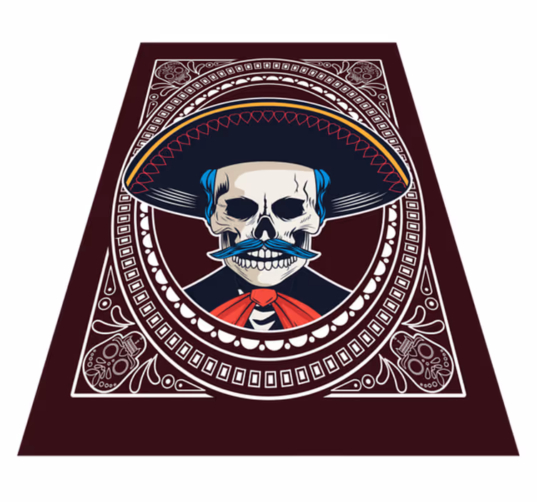 Dywan winylowy Meksykański z czaszką - TenStickers
