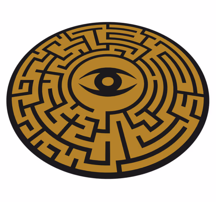 Dywan winylowy z grą symbol oka labiryntu - TenStickers