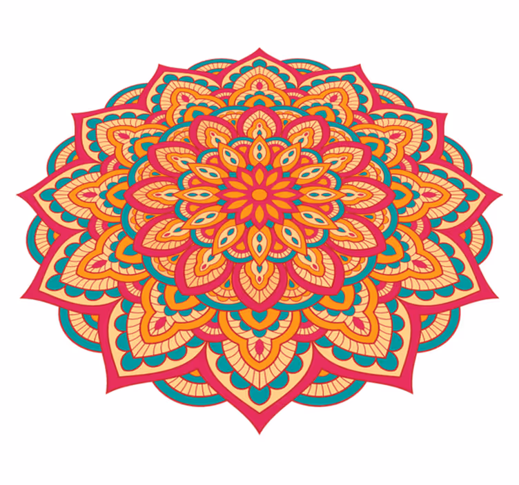 Dywan winylowy Pomarańczowa mandala - TenStickers