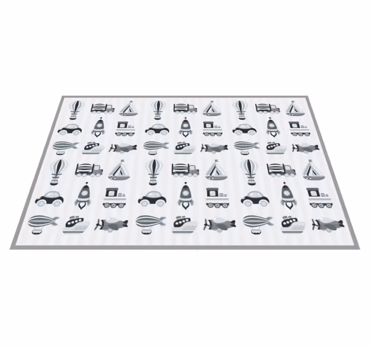 Dywan winylowy dla dziecka zabawny transport - TenStickers