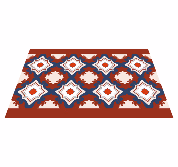 Czerwone płytki podłogowe mozaika - TenStickers