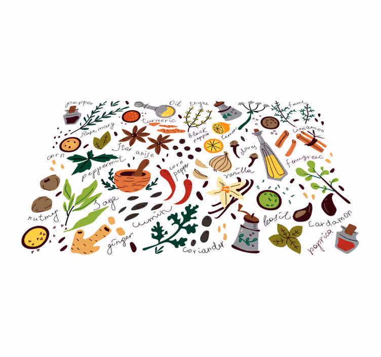 Dywan winylowy Różne warzywa - TenStickers