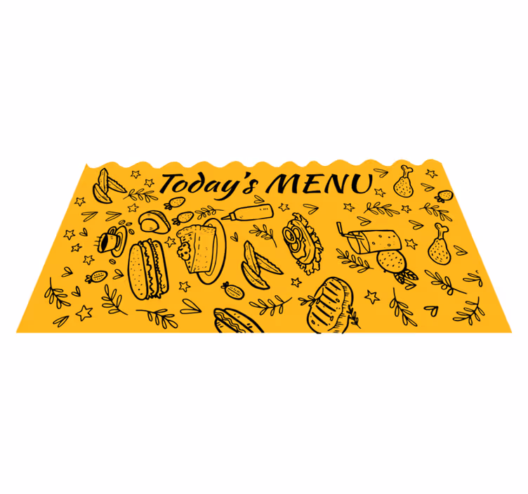 Dywan winylowy napisy dzisiejszy temat menu - TenStickers