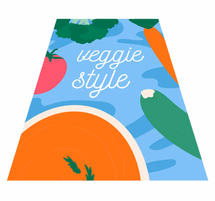 Dywan winylowy napisy wystrój w stylu wegetariańskim - TenStickers
