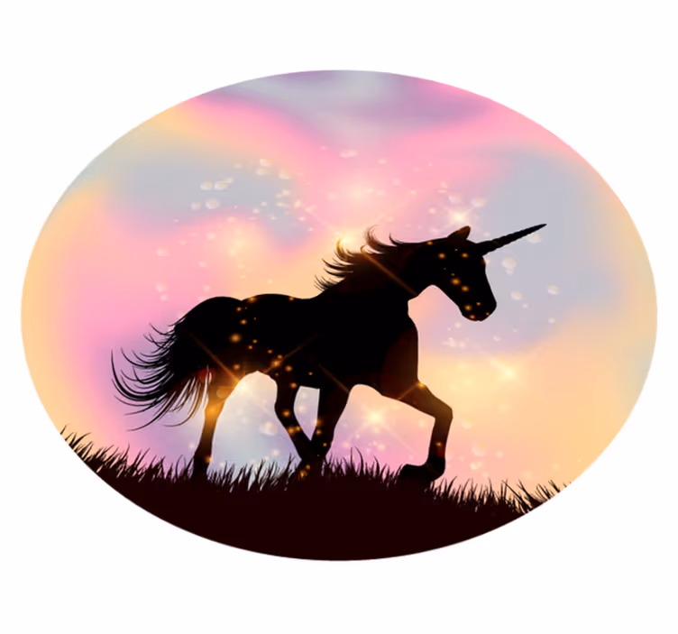 Dywan winylowy zwierzęta galaktyczny jednorożec - TenStickers