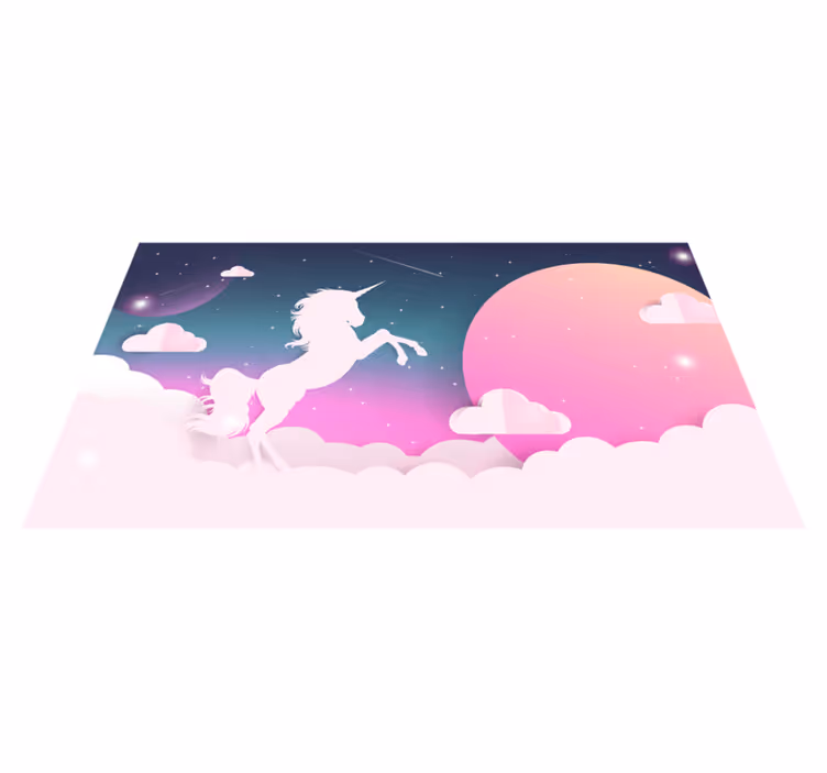 Dywan winylowy dla dziecka magiczny jednorożec - TenStickers