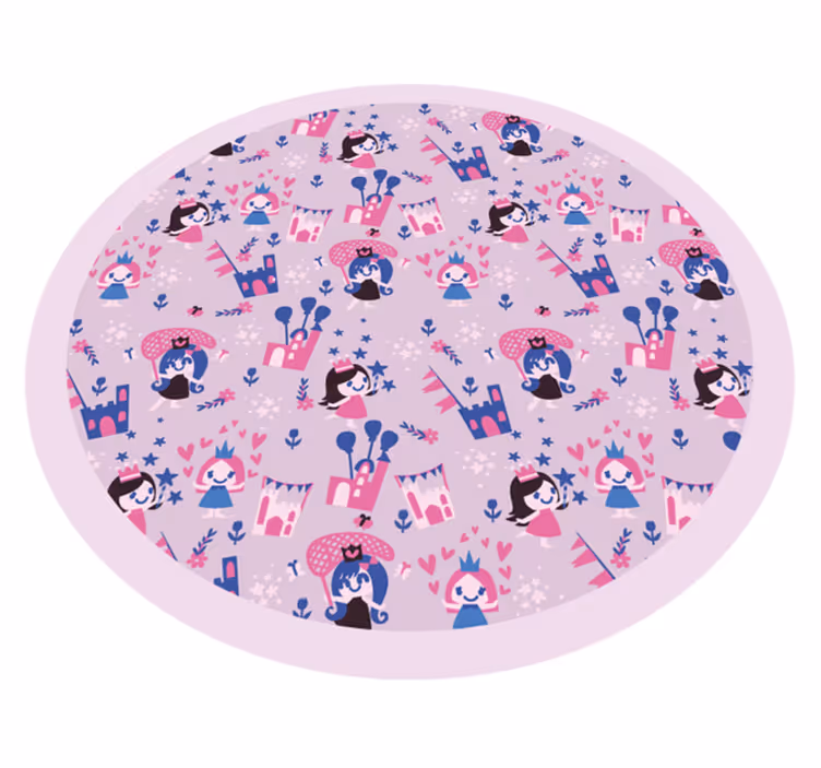 Dywan winylowy dla dziecka bajkowy kółeczko - TenStickers
