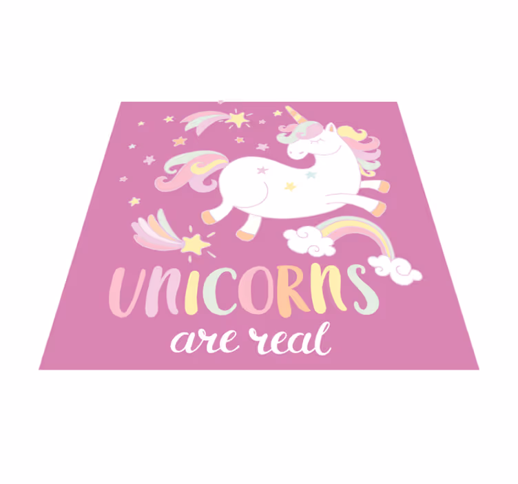 Dywan winylowy dla dziecka jednorożce prawdziwa magia - TenStickers