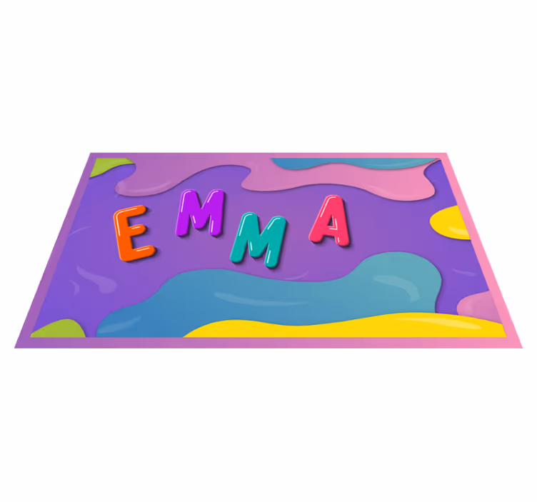 Dywan winylowy z imieniem spersonalizowana nazwa - TenStickers