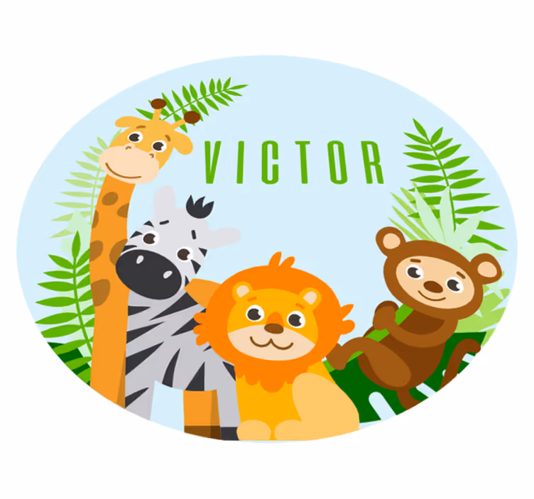 Dywan winylowy Dżungla z imieniem - TenStickers
