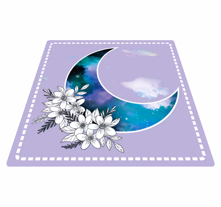Dywan winylowy w kwiaty i rośliny niebiańskie kwiaty - TenStickers