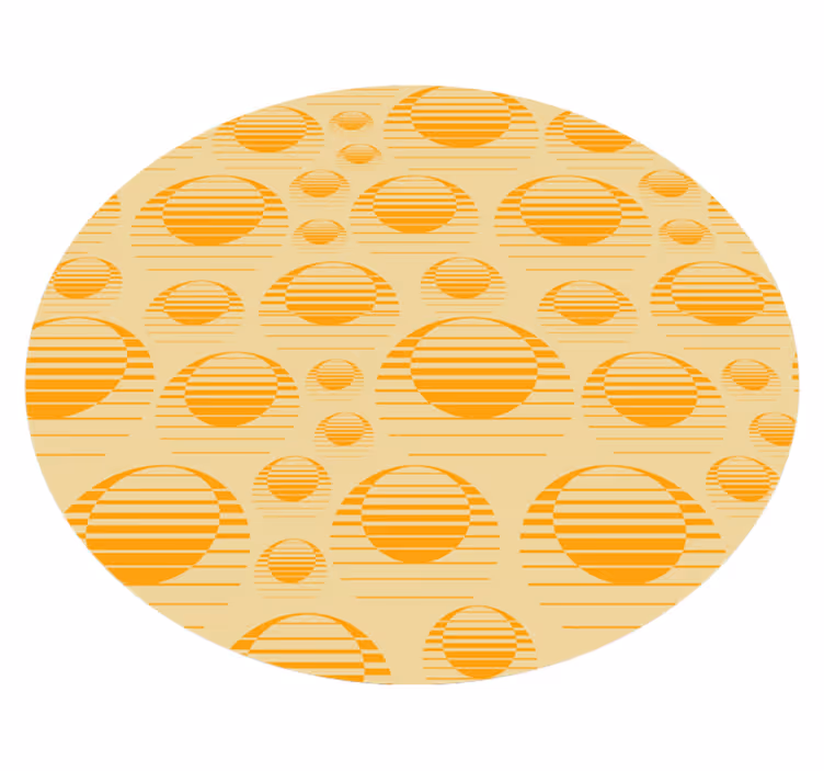 Dywan winylowy do jadalni okrągły wzór - TenStickers