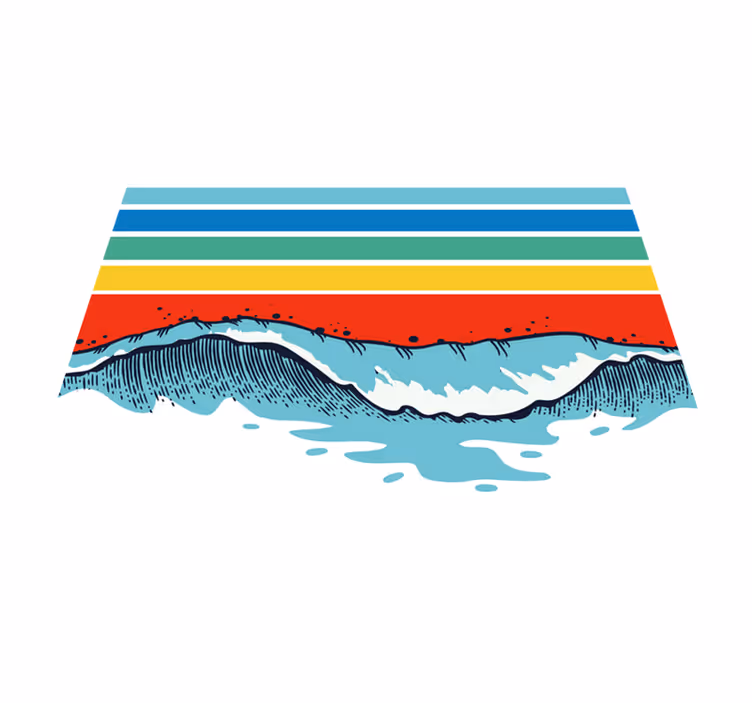 Dywan winylowy Fale vintage - TenStickers