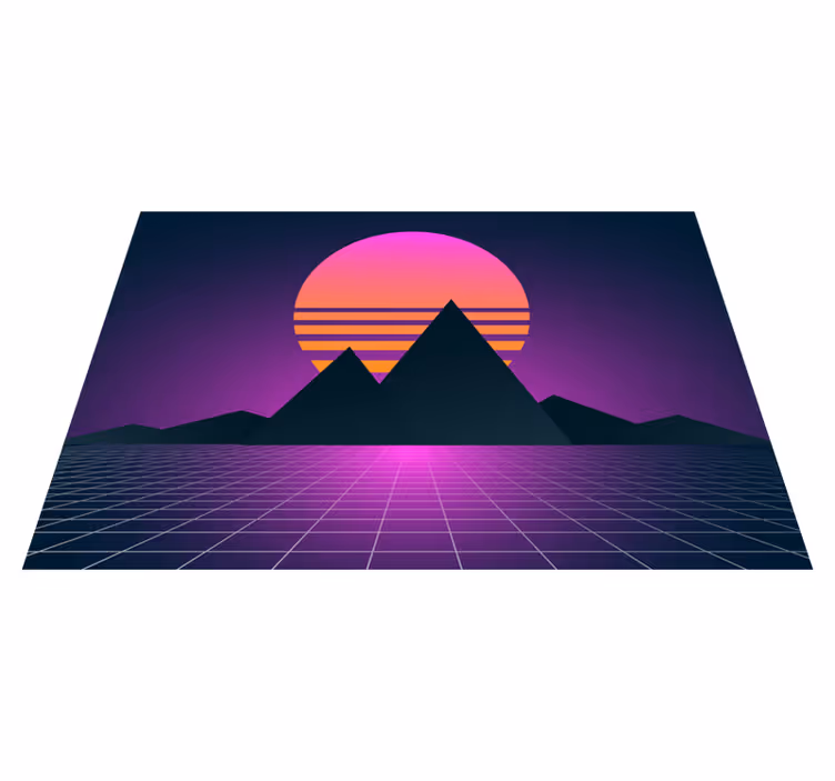 Dywan nowoczesny vintage i retro sun - TenStickers