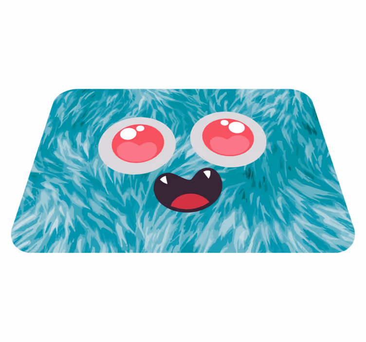 Dziecięcy dywan winylowy twarz potwora - TenStickers