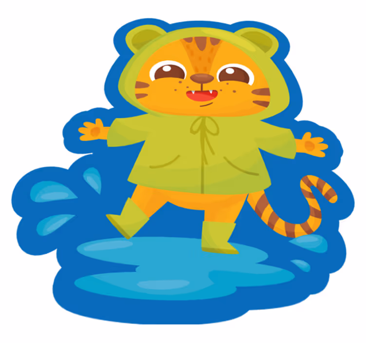 Dywan winylowy dla dziecka postać z kreskówki tygrysa - TenStickers