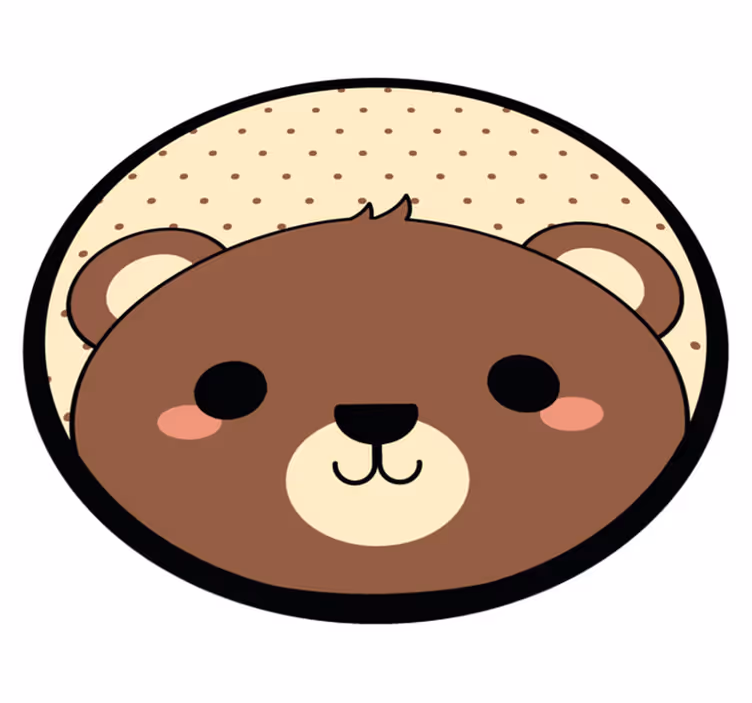 Dywan winylowy dziecięcy kreskówka niedźwiedź - TenStickers